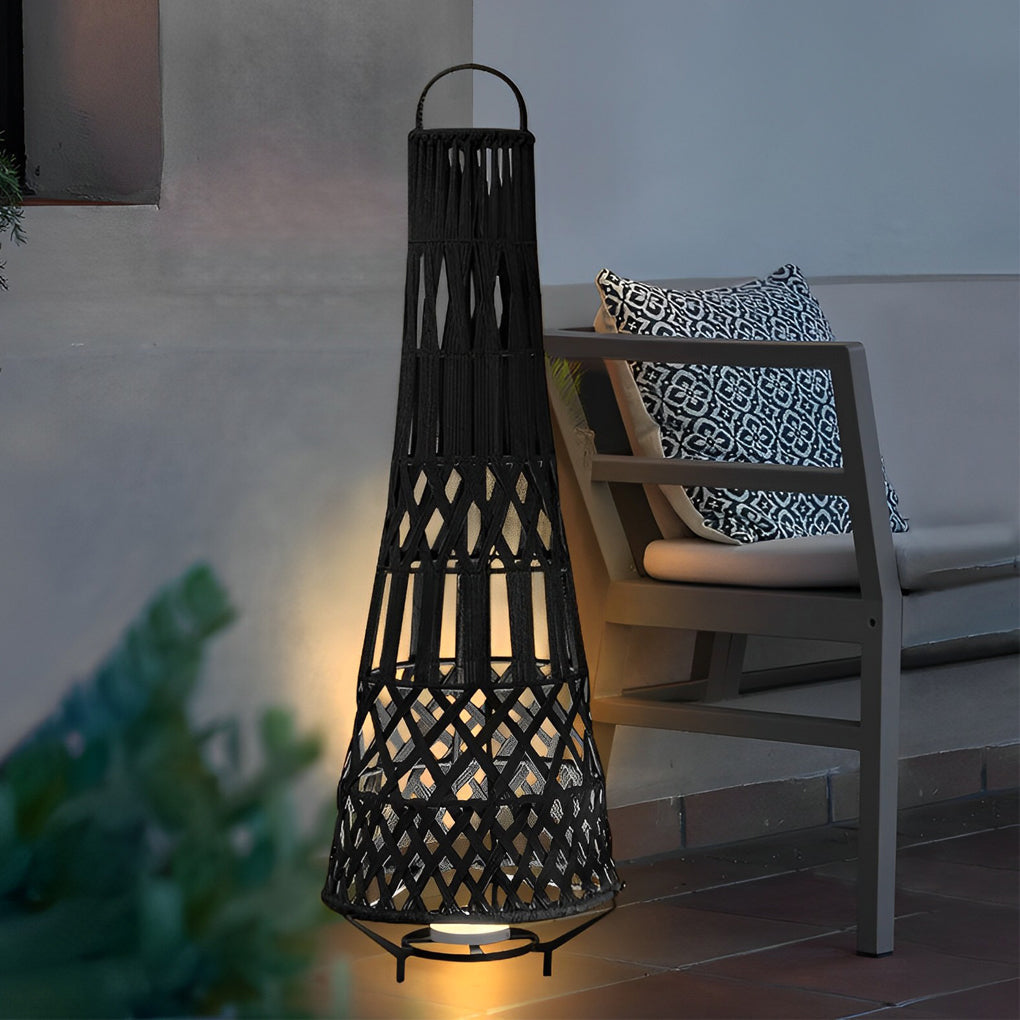 Metal Outdoor Tribal Floor Lamp - Lamp Outdoor