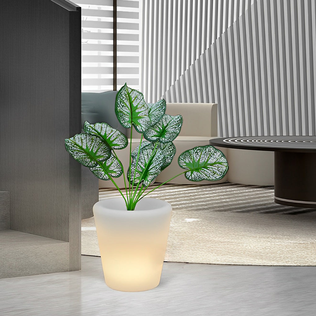 Luminous Flowerpot Colorful Light Rechargeable Solar Outdoor Lights with Remote - Lamp Outdoor