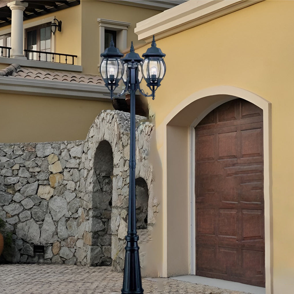 Waterproof 3 Lights Black European Style Garden Lamp Post Lights - Lamp Outdoor