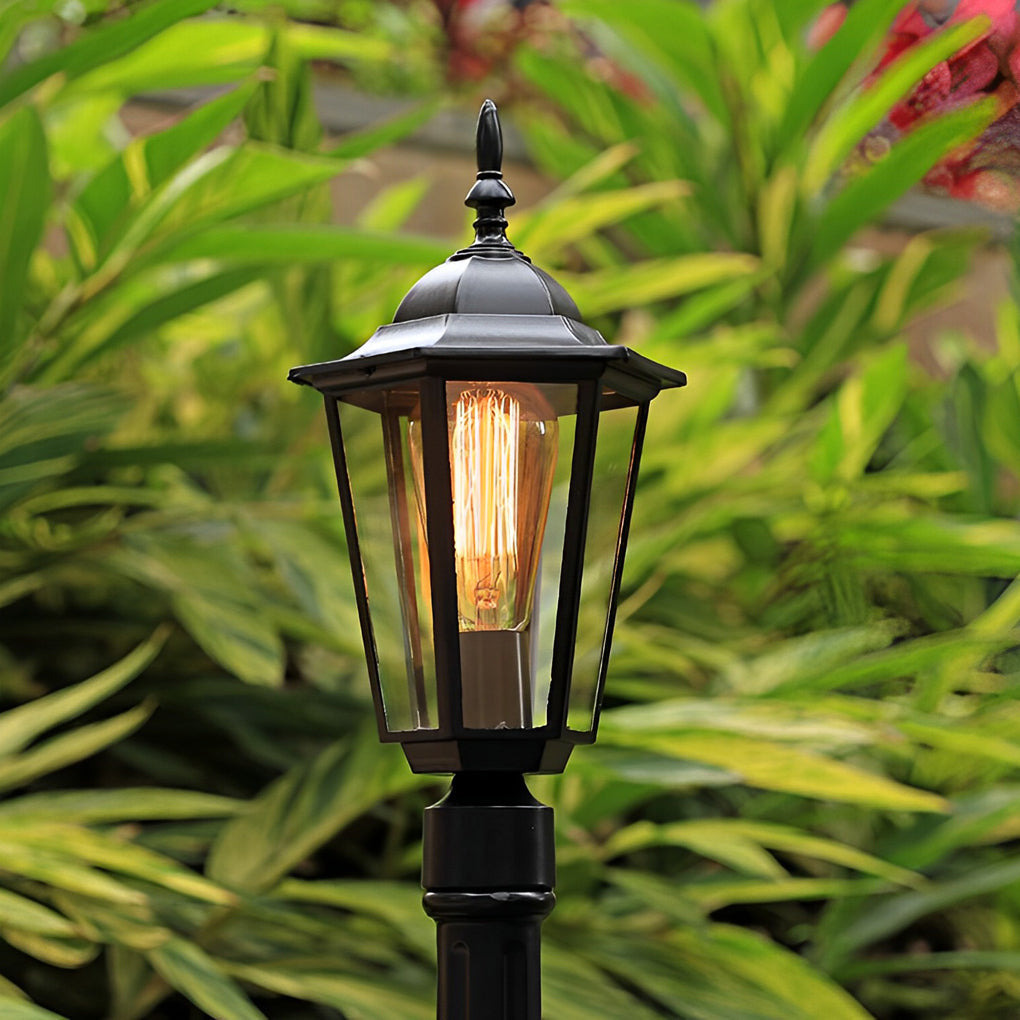 Elegant Traditional Black Post Path Light Waterproof E27 LED Lamp - Lamp Outdoor