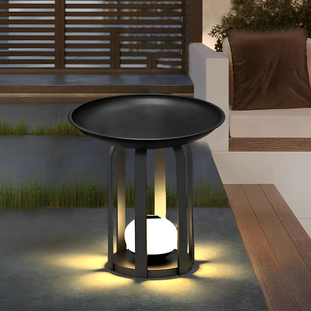 Set of Waterproof Outdoor Table and Solar Floor Lamp - Lamp Outdoor