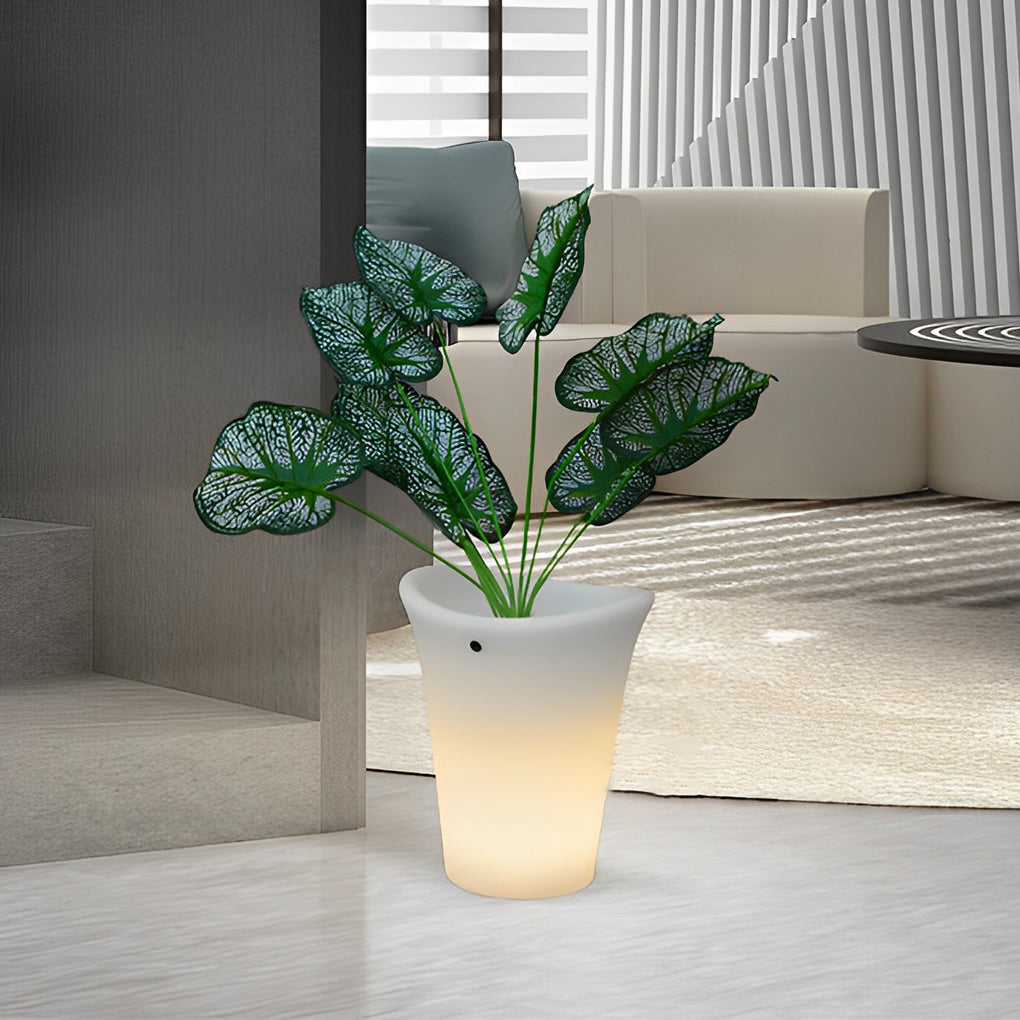 Waterproof Luminous Flowerpot Planter Intelligent Solar Outdoor Lights - Lamp Outdoor