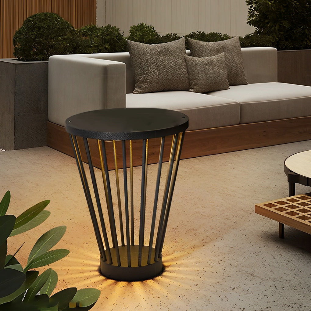 Modern Integrated Outdoor LED Floor Lamp with Tabletop - Lamp Outdoor