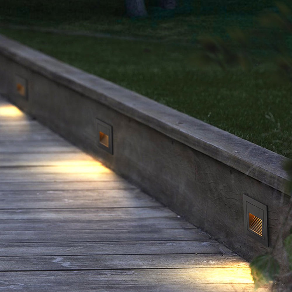 Ray Modern Metal Square Outdoor Deck Step Light - Lamp Outdoor