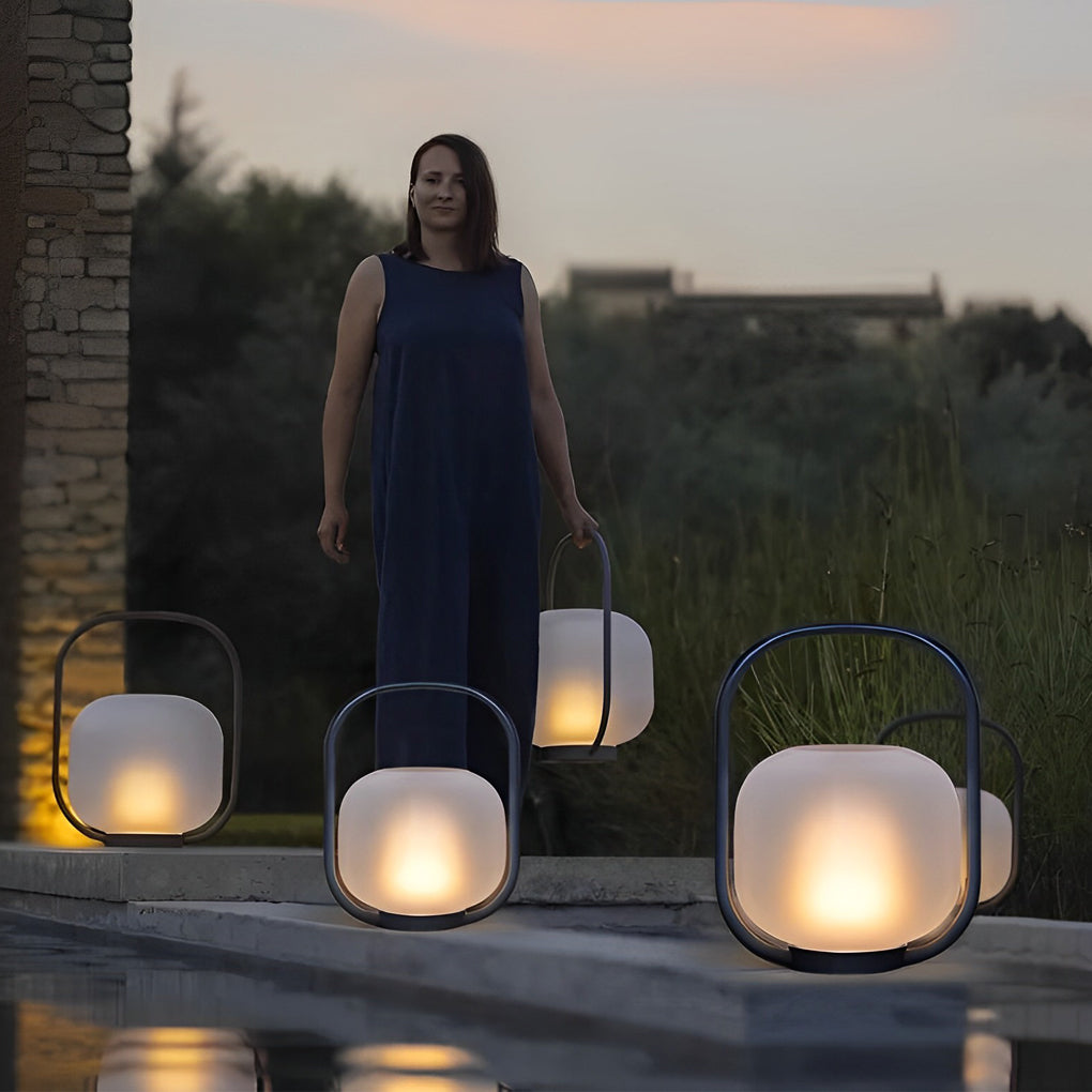 Waterproof Portable LED Rechargeable Solar Powered Outdoor Floor Lamp - Lamp Outdoor