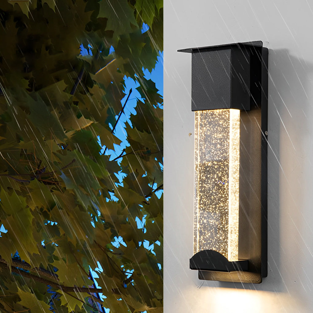Minimalist Crystal Bubble Glass Waterproof LED Motion Sensor Wall Lamp - Lamp Outdoor