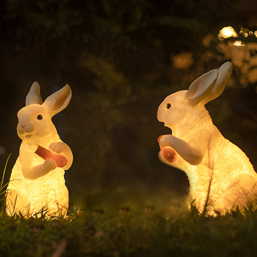 Resin and Fiberglass Rabbit Garden Lights Modern Waterproof Outdoor Lighting - Lamp Outdoor