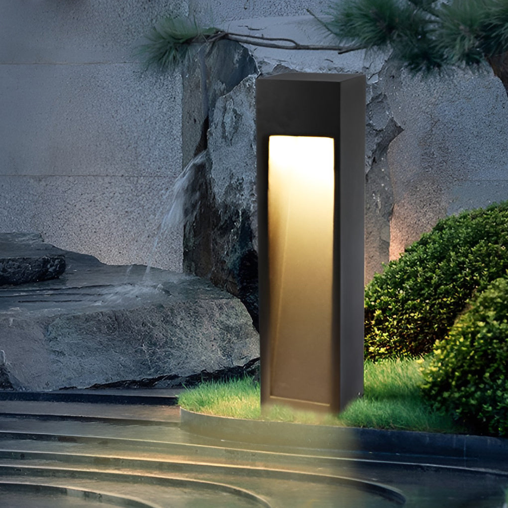 Industrial Rectangular LED Pathway Light 5W Waterproof Fixture with Open Slide Illumination - Lamp Outdoor