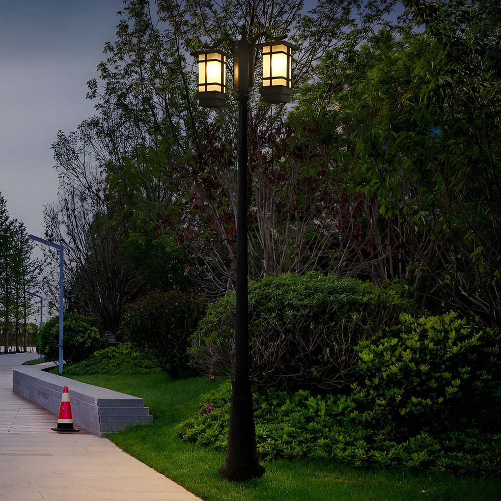 3 Lights Waterproof Black Modern Outdoor Post Lights Public Lighting - Lamp Outdoor