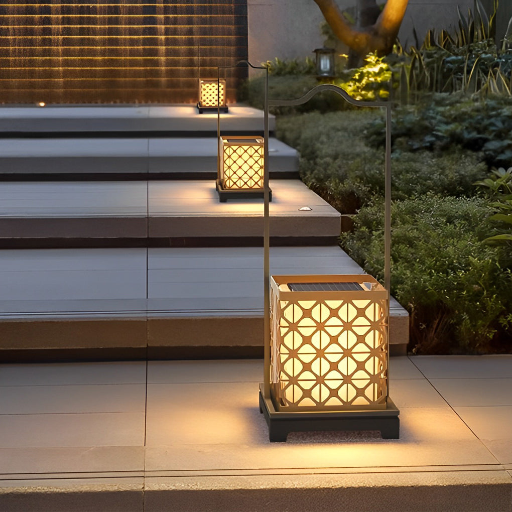 Retro Portable Waterproof LED Black Modern Lawn Lamp Solar Outdoor Lights - Lamp Outdoor
