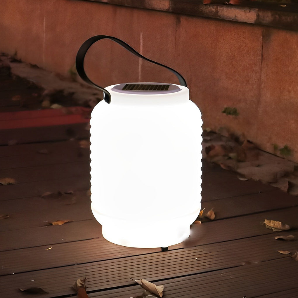 Portable Waterproof Cylinder LED White Solar Camping Lanterns Lights - Lamp Outdoor