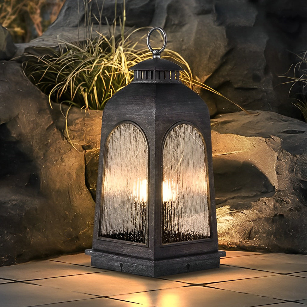 Waterproof Metal Portable Retro European-style Outdoor Floor Lamp Lawn Lights - Lamp Outdoor
