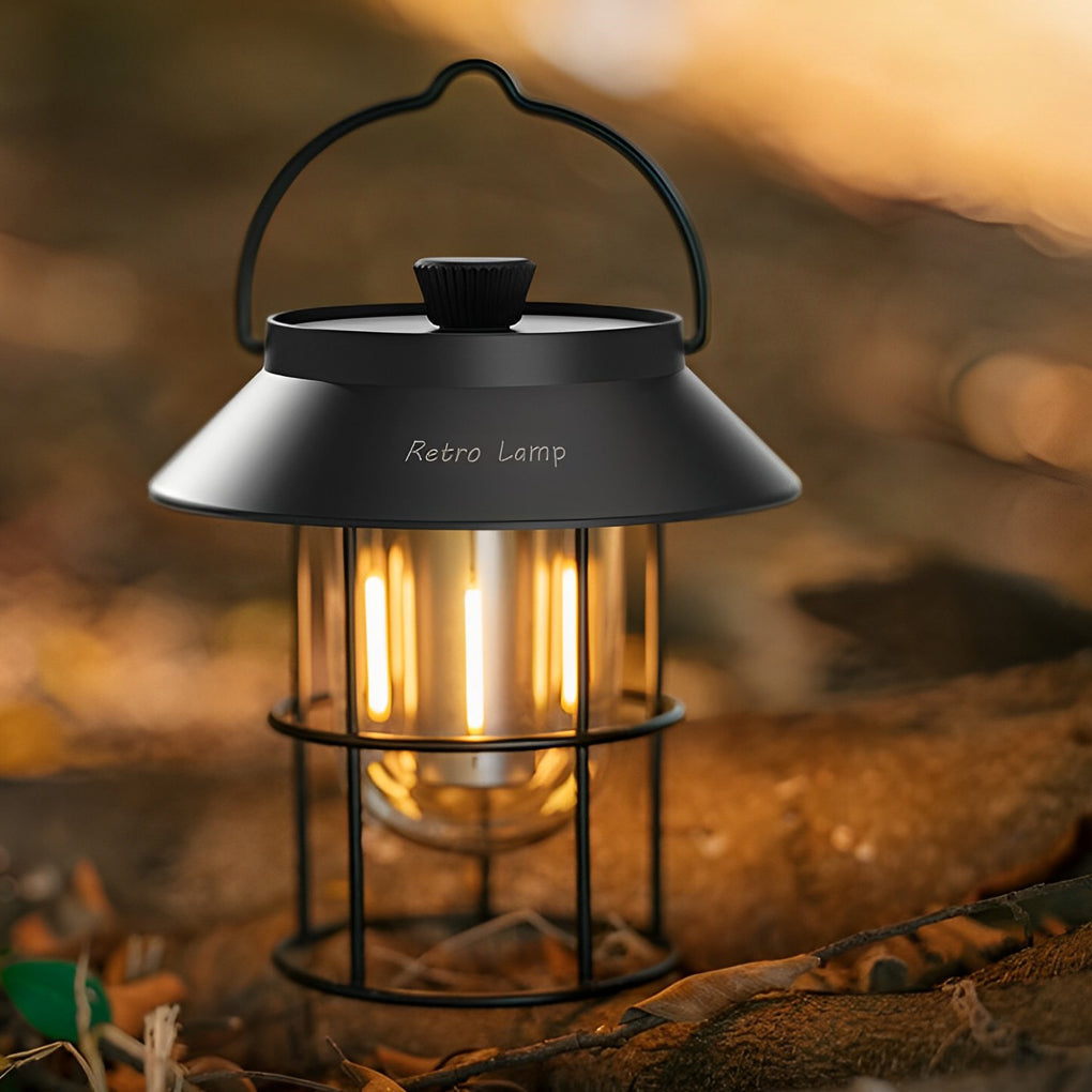USB Rechargeable Dimmable LED Hanging Stand Portable Outdoor Lanterns - Lamp Outdoor