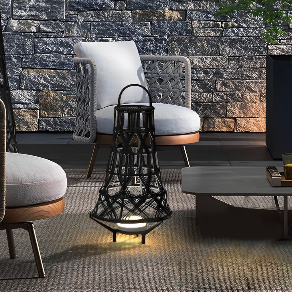 Metal Outdoor Tribal Floor Lamp - Lamp Outdoor