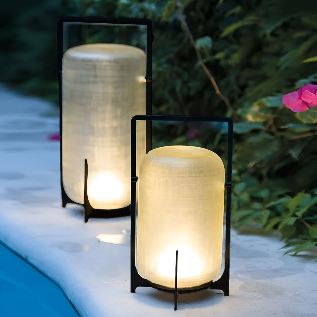 Portable Lantern Shaped Glass Waterproof LED Modern Outdoor Lights - Lamp Outdoor