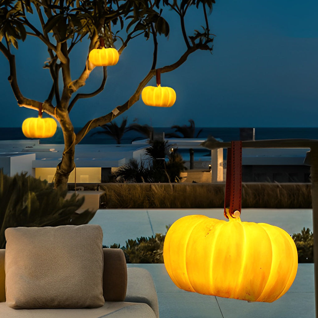 Portable Resin Pumpkin LED Waterproof USB Chargeable Outdoor Lights - Lamp Outdoor