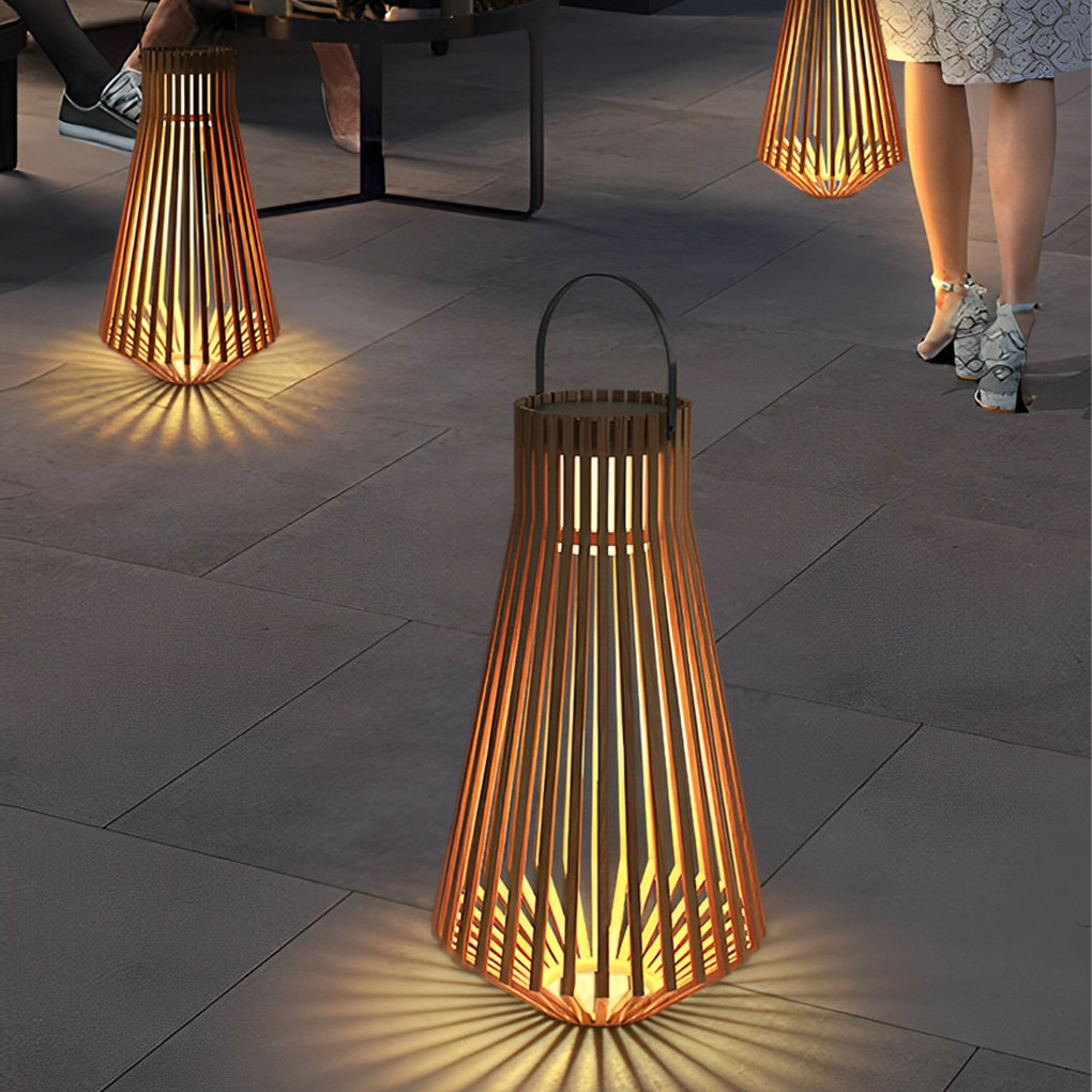 Adjustable Portable Wood LED Waterproof Modern Solar Garden Lights - Lamp Outdoor