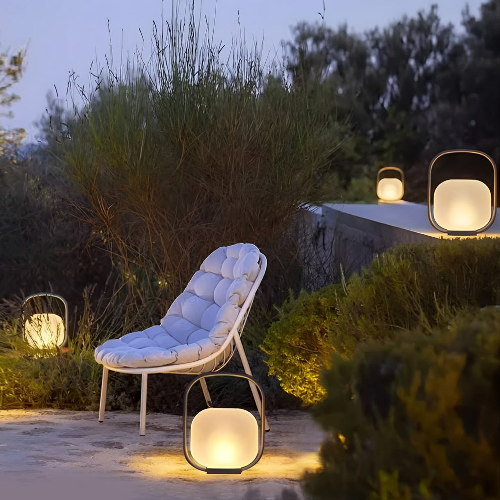 Waterproof Portable LED Rechargeable Solar Powered Outdoor Floor Lamp - Lamp Outdoor