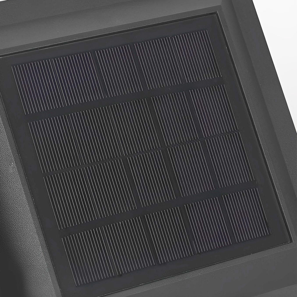 Outdoor Waterproof 3 Step Dimming Black Modern Solar Fence Post Lights - Lamp Outdoor