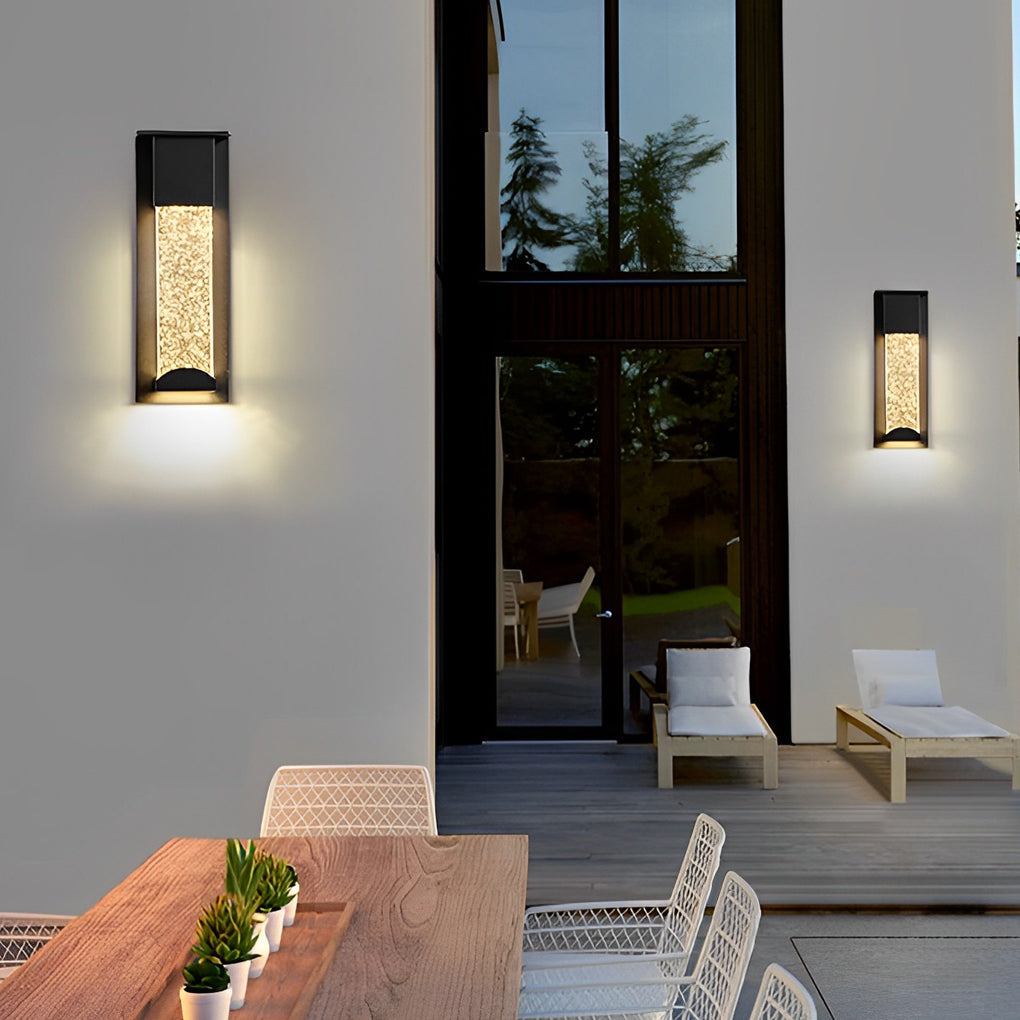 Minimalist Crystal Bubble Glass Waterproof LED Motion Sensor Wall Lamp - Lamp Outdoor