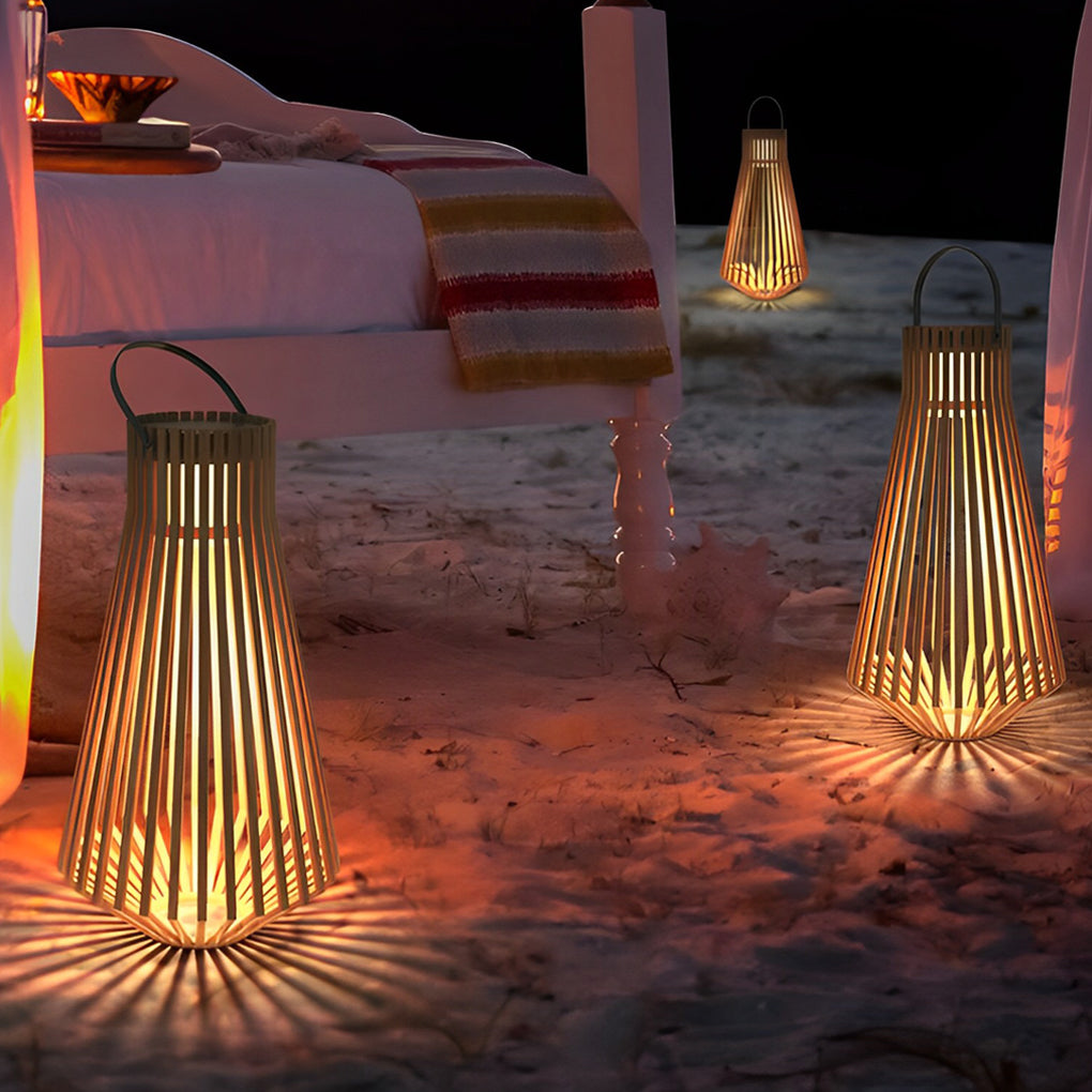 Adjustable Portable Wood LED Waterproof Modern Solar Garden Lights - Lamp Outdoor
