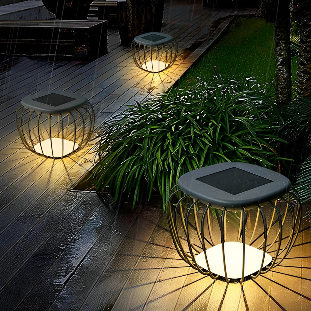Waterproof Table Chair LED Modern Solar Outdoor Lanterns Floor Lamp - Lamp Outdoor