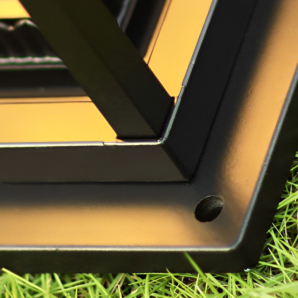 Intelligent Lighting Square Black Solar Lawn Lights with Ribbed Glass Pathway Lights - Lamp Outdoor