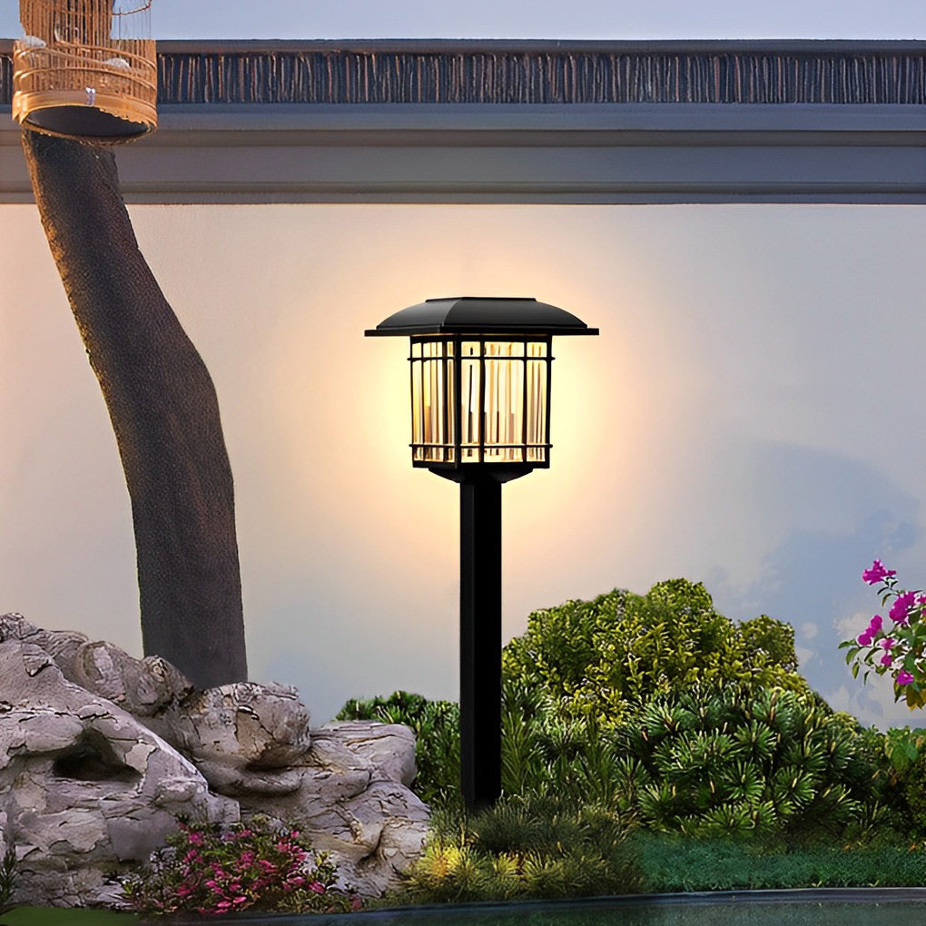 Vintage-Modern Solar Square Lawn Lights Waterproof, Durable Outdoor Lighting - Lamp Outdoor