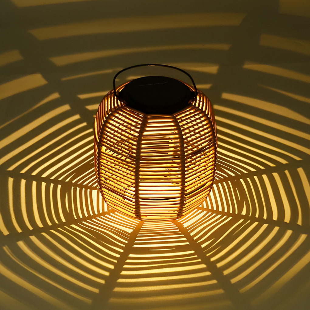 Rattan Lantern Waterproof Creative Modern Solar Garden Lights Lawn Lamp - Lamp Outdoor