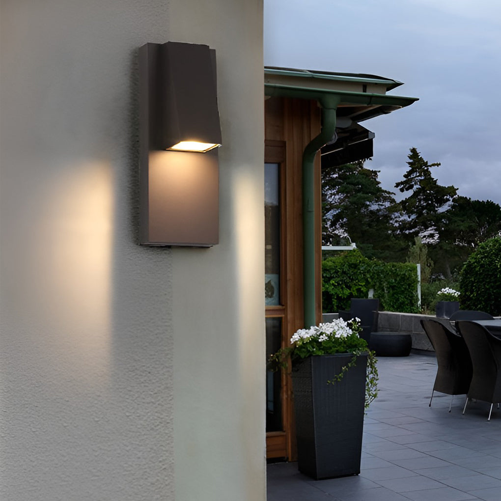 Rectangle Waterproof LED Black Modern Outdoor Wall Lamp Wall Light Fixture - Lamp Outdoor