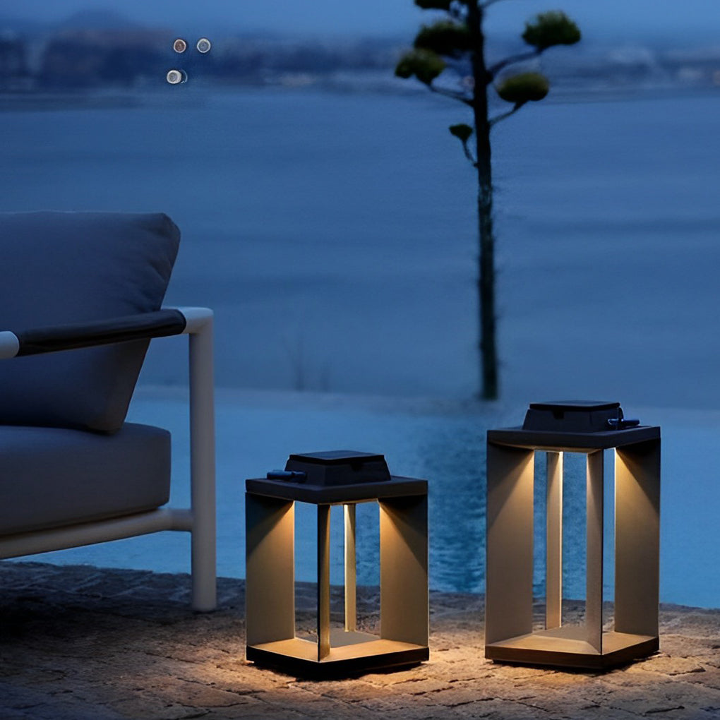 Portable Creative LED Waterproof Black Modern Solar Lawn Lamp Outdoor Lights - Lamp Outdoor