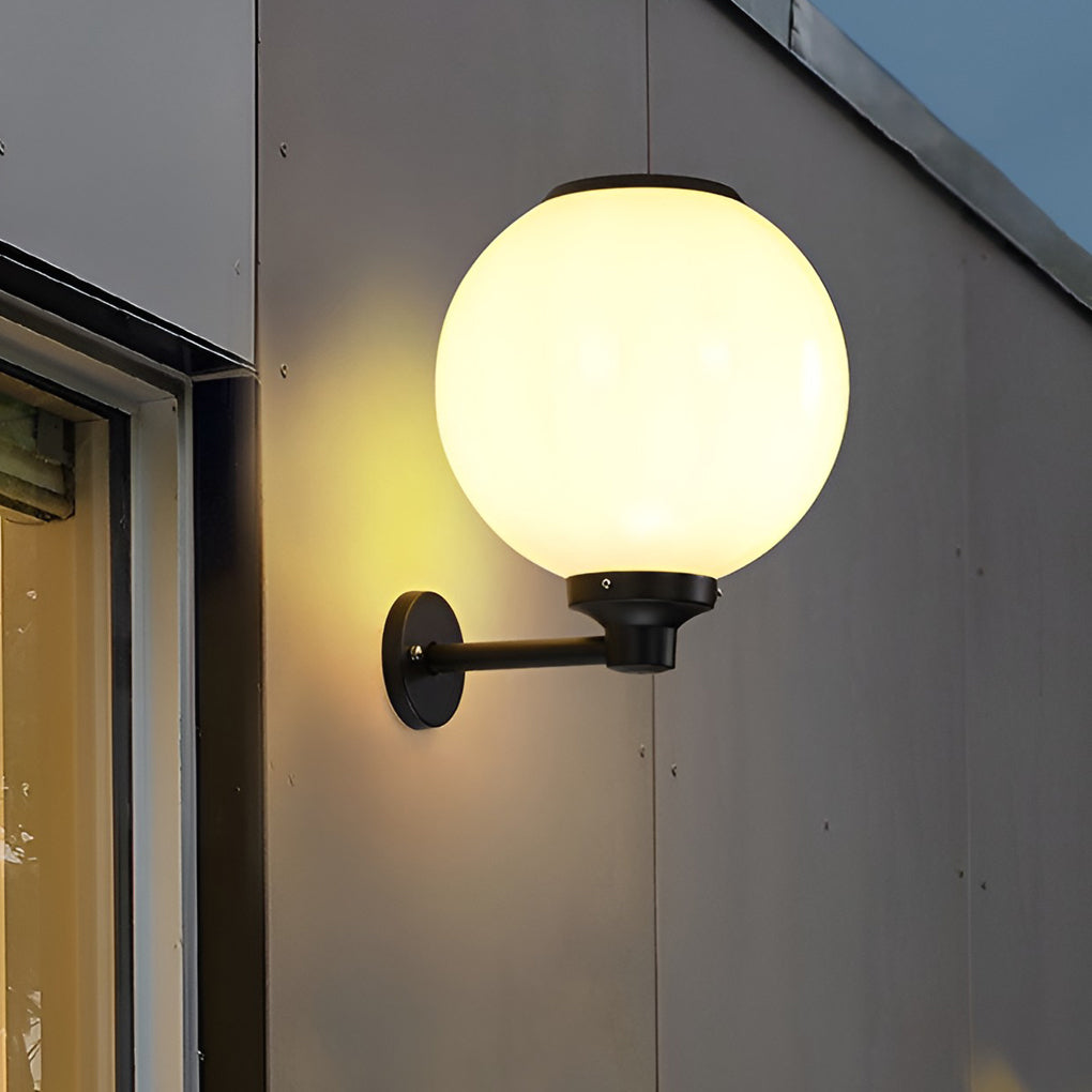 Round Three Step Dimming LED Modern Solar Wall Lights Outdoor Wall Lamp - Lamp Outdoor