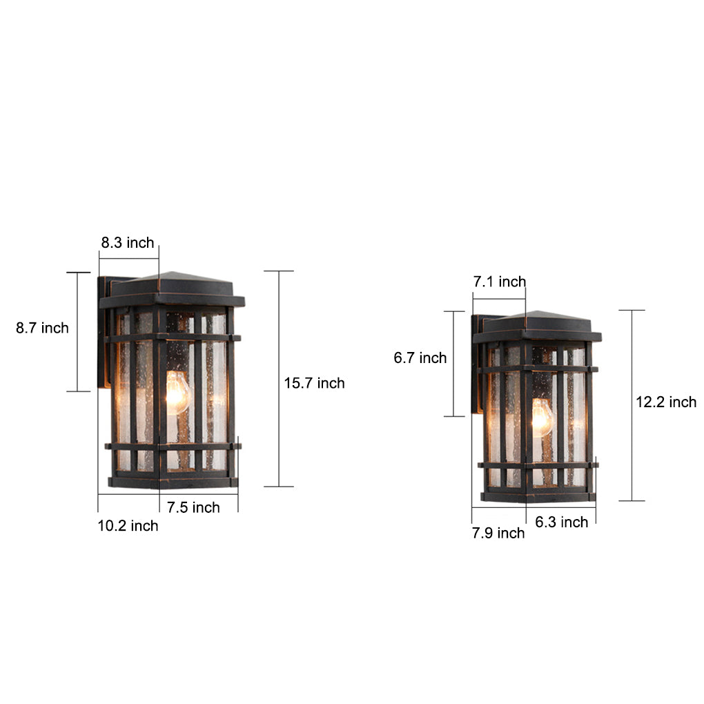 Retro Simple Waterproof Bubbles Glass Shade Modern Outdoor Wall Light - Lamp Outdoor
