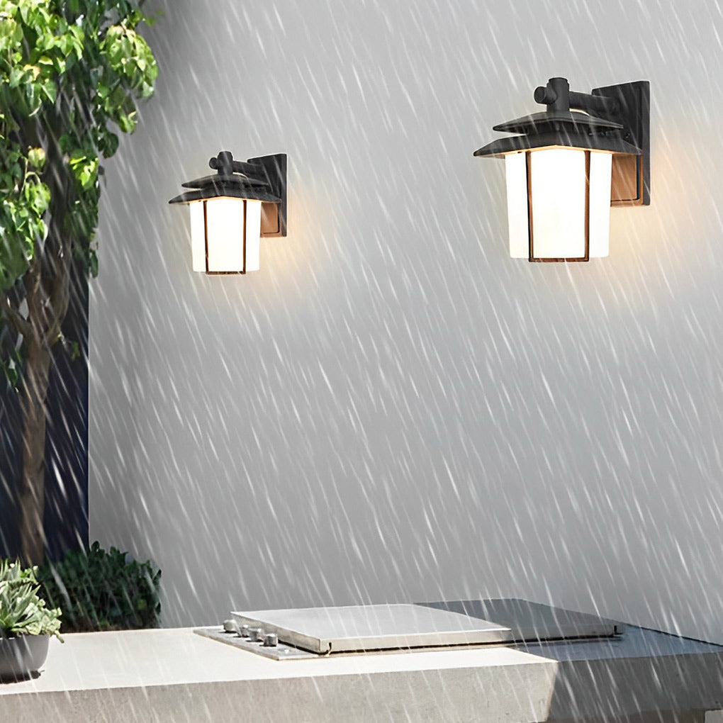 Vintage Glass Aluminum Waterproof European Style Outdoor Wall Sconces Lighting - Lamp Outdoor