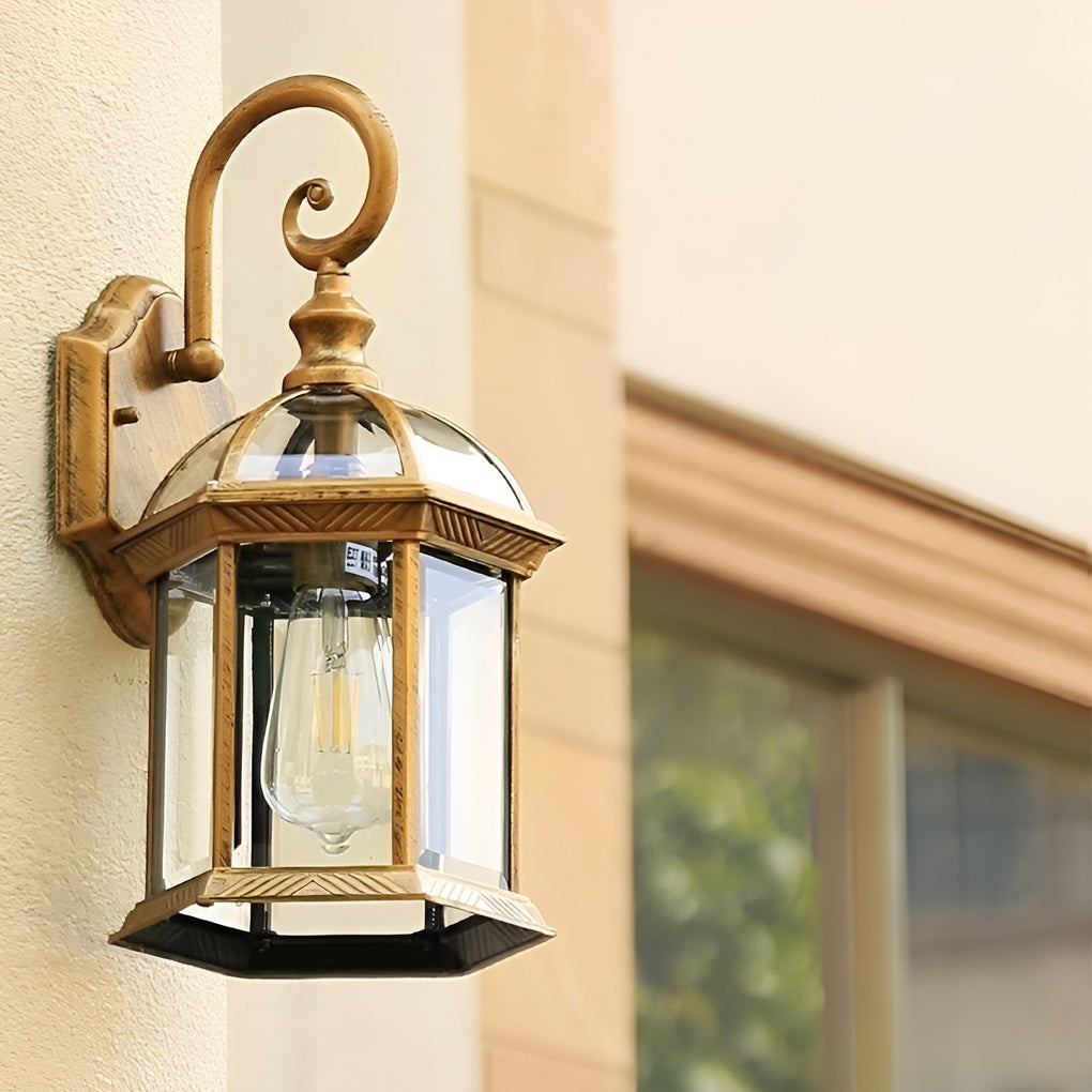 Double-layer Waterproof Glass E27 Vintage Wall Sconce Lighting Wall Lamp - Lamp Outdoor