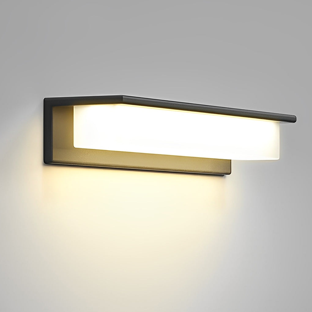 Minimalist Rectangular Waterproof LED Modern Solar Wall Lamp Exterior Lights - Lamp Outdoor