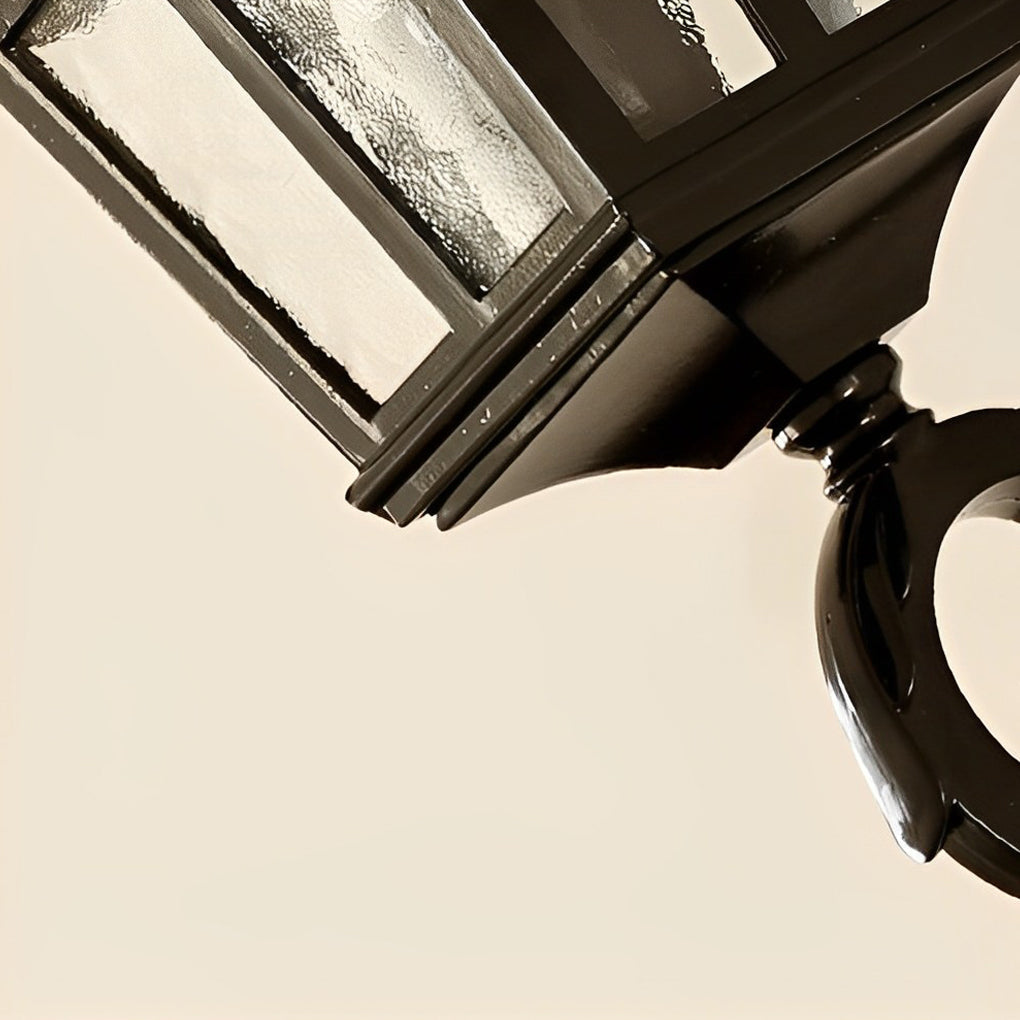 Vintage Glass Waterproof Black European-style Outdoor Wall Lamp Exterior Lights - Lamp Outdoor
