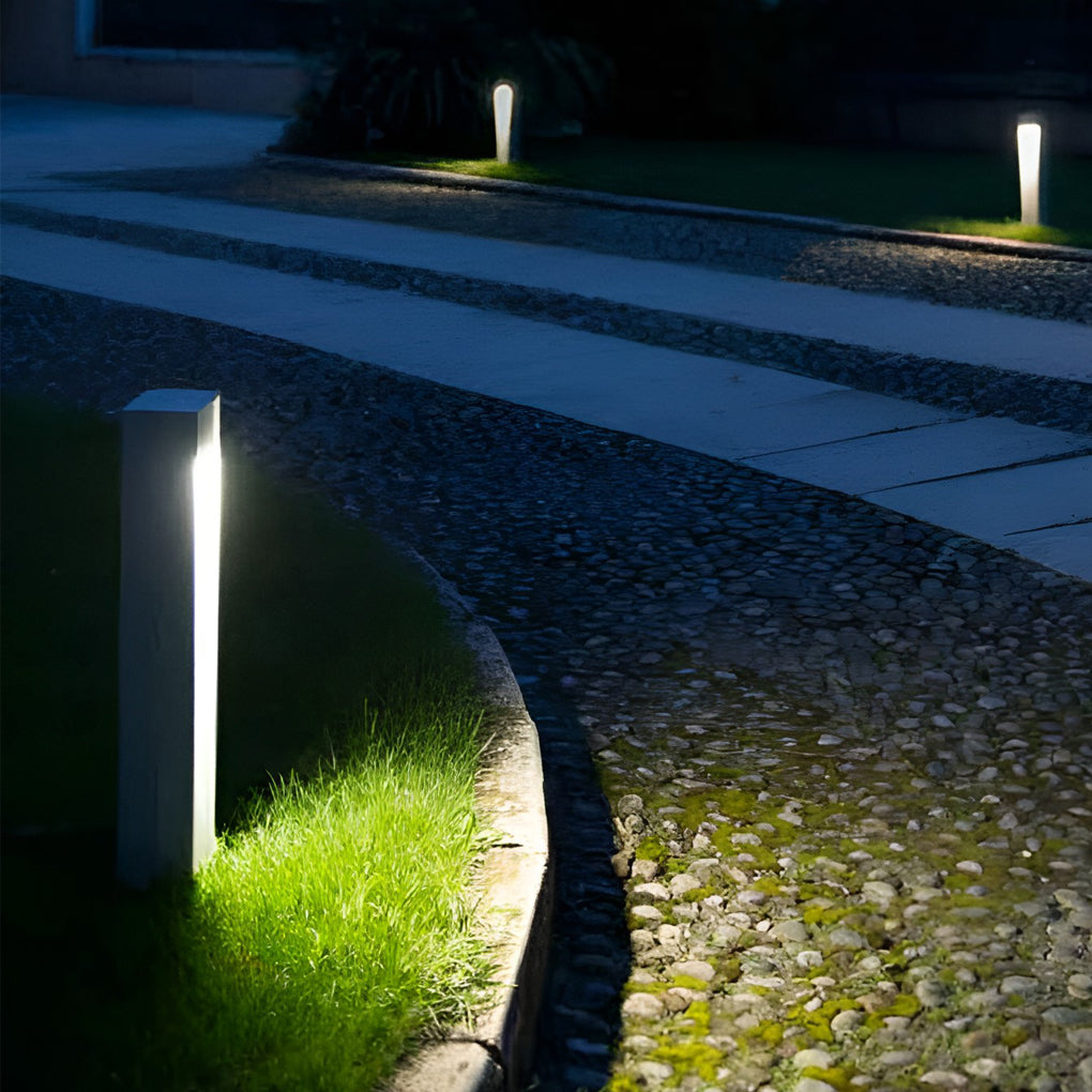 Industrial Rectangular LED Pathway Light 5W Waterproof Fixture with Open Slide Illumination - Lamp Outdoor