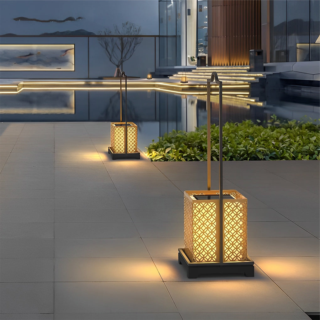 Retro Portable Waterproof LED Black Modern Lawn Lamp Solar Outdoor Lights - Lamp Outdoor