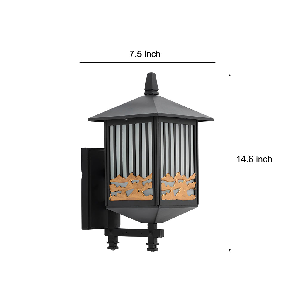 Retro Waterproof LED Black Modern Solar Wall Lights Outdoor Wall Sconce - Lamp Outdoor
