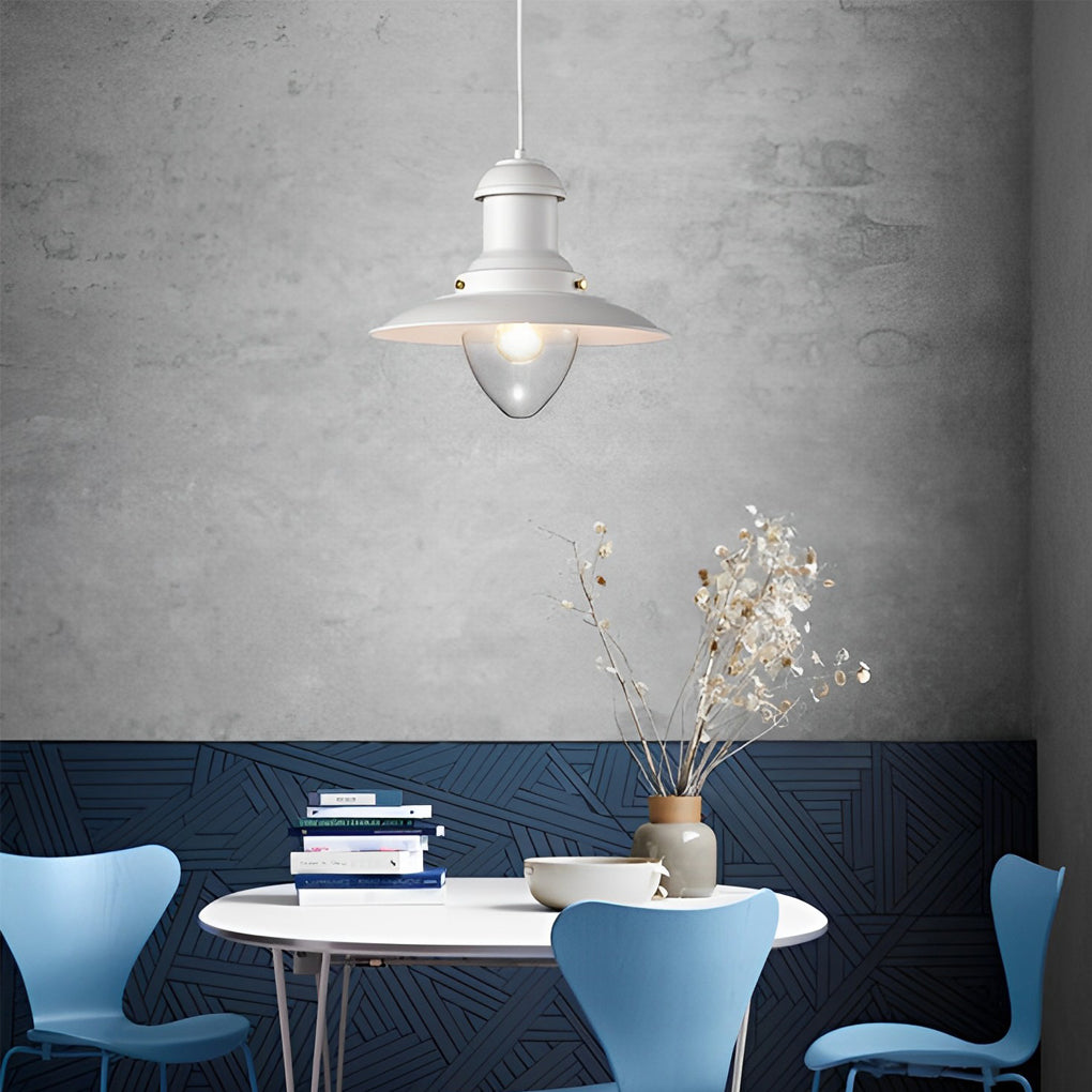 Round Retro Metal Hat Industrial Style Small Chandelier Pendant Lights - Lamp Outdoor