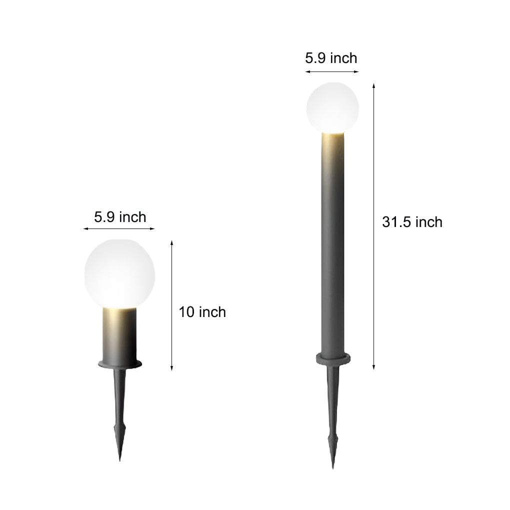 Elegant Round Ball LED Pathway Lights - Waterproof & Sturdy - Lamp Outdoor