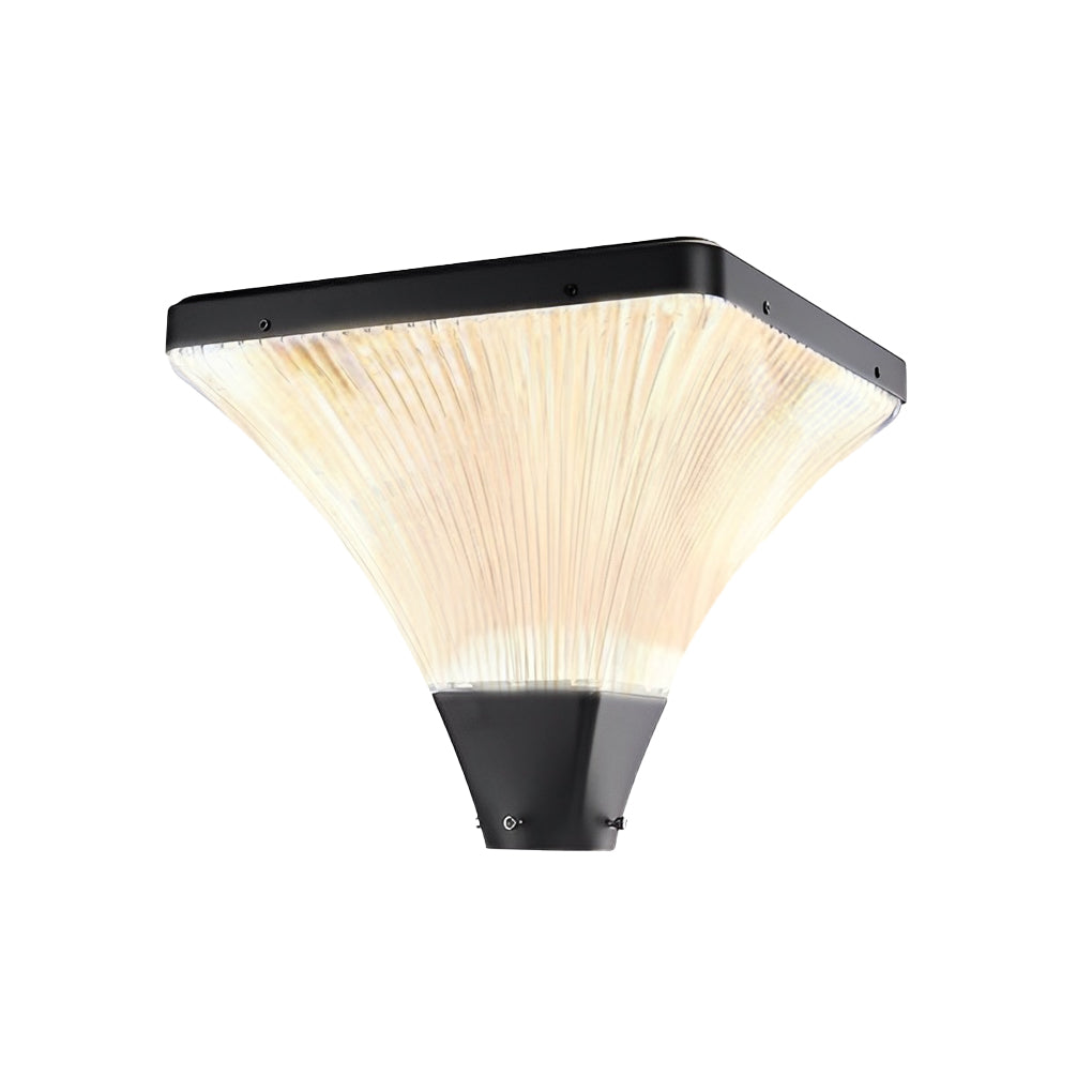 Stripes Waterproof Square Intelligent Modern Solar Garden Lamp Post - Lamp Outdoor