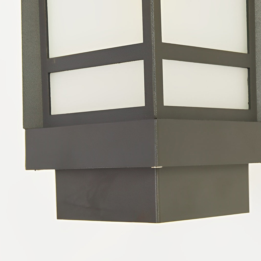 Vintage Waterproof LED Glass Matte Black Retro Wall Lamp Exterior Lights - Lamp Outdoor