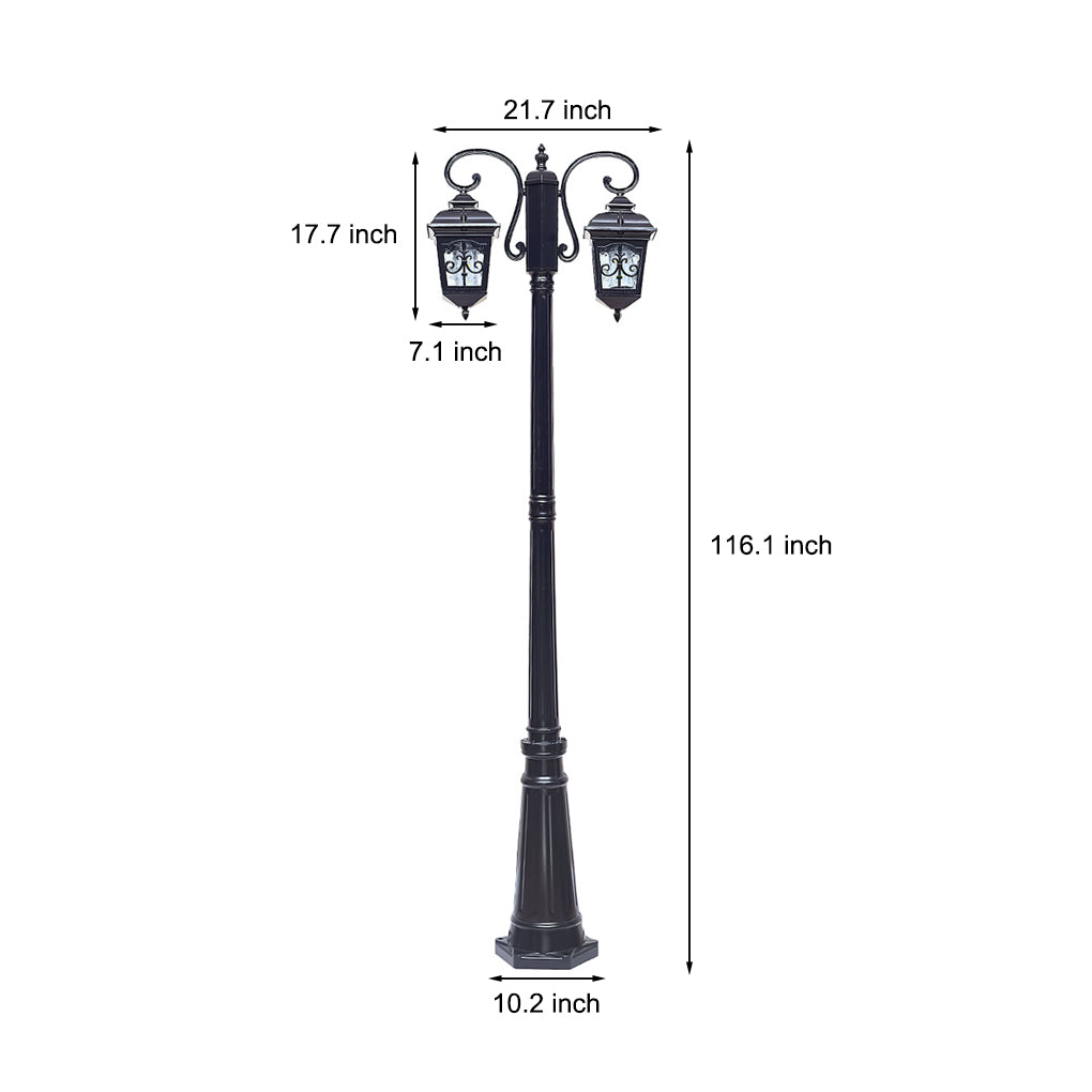 2-Light Outdoor Waterproof Retro European Style Street Lights - Lamp Outdoor