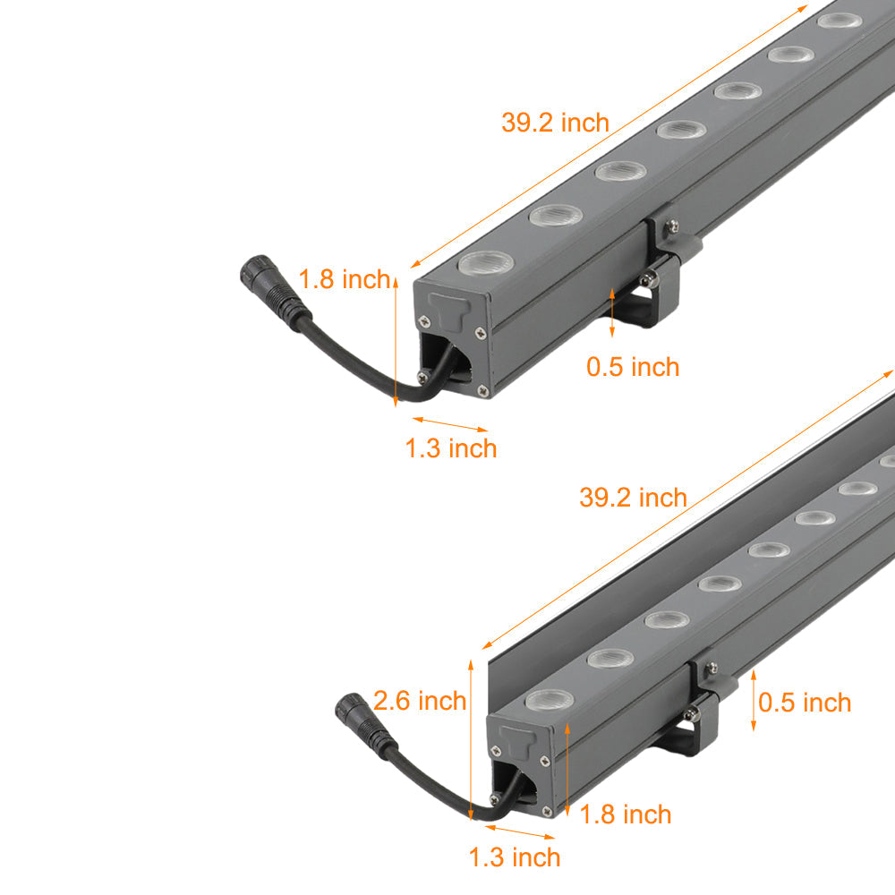 Aluminum Linear LED Outdoor Wall Washer Lights with Rotatable Bracket Architectural Lighting - Lamp Outdoor