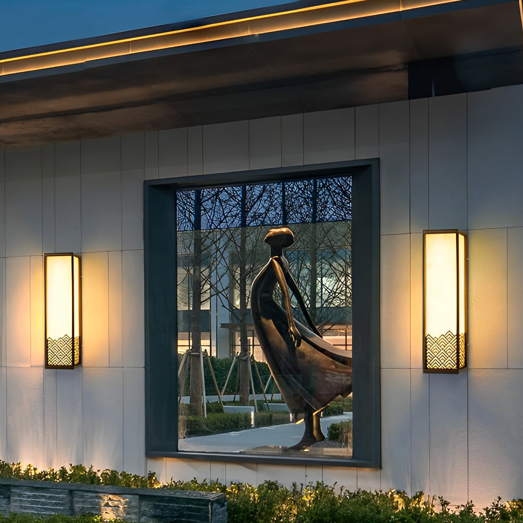 Vintage Waterproof Stainless Steel Brown Wall Lamp Exterior Lights - Lamp Outdoor