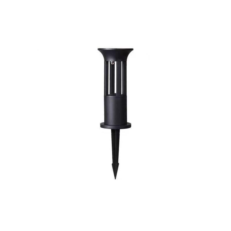 Ray Modern Metal Geometric Hollow Solar Outdoor Bollard Light - Lamp Outdoor