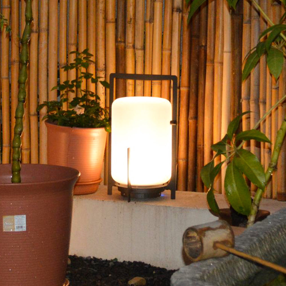 Ray Minimalist Cylinder Glass Acrylic Outdoor Floor Lamp - Lamp Outdoor