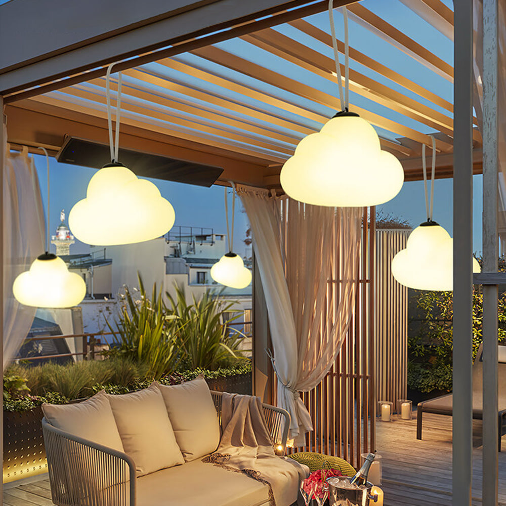 Arisha Pendant Light Cloud Modern Milky Metal Acrylic - Lamp Outdoor